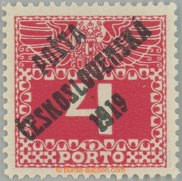 230912 -  Pof.66, Large numerals 4h red, type III.; the first label, 