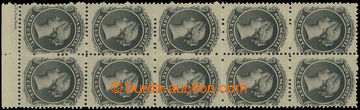 230927 - 1860-1863 SG.9, Victoria 1c, block-of-10 with lower margin, 