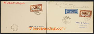 230991 - 1931 ZEPPELIN / zeppelinová karta a dopis, přepravené let