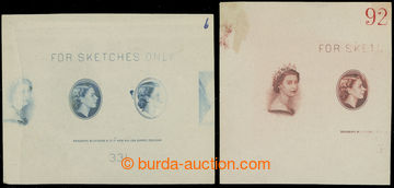 230997 - 1952 PLATE PROOFS portrait of Queen Elizabeth II., for issue