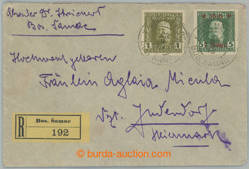 231004 - 1916 Reg letter with mixed franking of 3 issues 1912 + overp