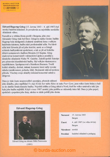 231036 - 1900? GRIEG Edward Hagerup (1843-1907), norský composer, po