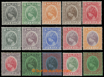 231072 - 1935-1937 SG.88-102, Sultán Iskandar 1C - 5$; kompletní s