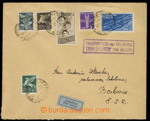 23108 - 1937 letecký dopis zaslaný z Firenze do ČSR, vyfr. mj. zn
