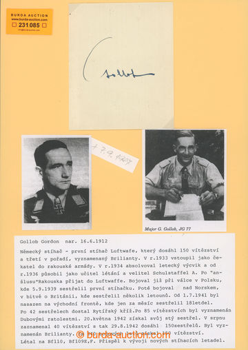 231085 -  GOLLOB Gordon (1912-1987), origin Austrian pilot, fighter a