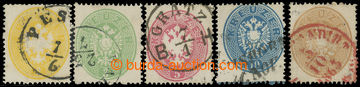 231086 - 1863 Ferch.29b-33, Coat of arms 2Kr-15Kr perf 14; very fine 