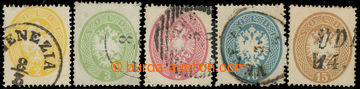 231087 - 1863 Ferch.14-18, Coat of arms 2Sld-15Sld perf 14; very fine