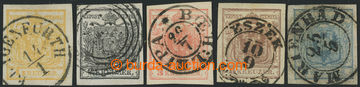 231101 - 1850 Ferch.1-5; Znak 1Kr-9Kr, zajímavé speciality, navíc 