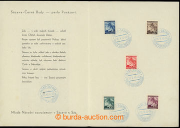 231117 - 1940 PR19, SASAU - SÁZAVA/ Exhibition of stamps, two-piece 