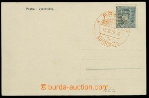 23115 - 1939 vyfr. neprošlá pohlednice s razítkem autopošty Prah