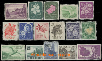 231151 - 1956-1960 selection of 16 stamps: SG.4a, Landscape 2d *, SG.