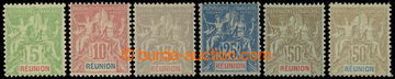 231185 - 1900-1905 Yv.46-51, Alegorie 5C - 50C; kompletní série, ka