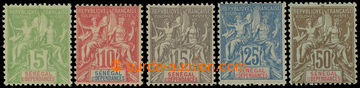 231191 - 1900-1901 Yv.21-25, Alegorie 5C - 50C; kompletní série, ka