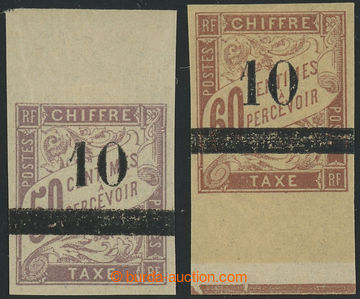 231196 - 1903 Yv.1-2, doplatní 10/50C a 10/60C, obě krajové kusy; 