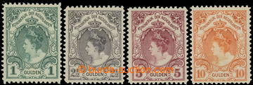 231209 - 1898 Mi.63-66, Wilhelmine 1G dark green, 2½G dark violet, 5