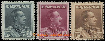 231218 - 1924 Mi.294-296, Alfons XIII. 1Pta - 10Pta; kompletní séri