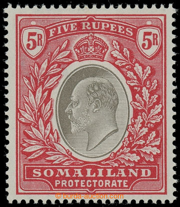 231226 - 1905-1911 SG.44, Edward VII. 5R black / red; first hinge, c.