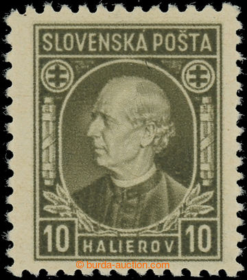 231237 - 1939 Sy.26C, Hlinka 10h with mixed perforation line perforat