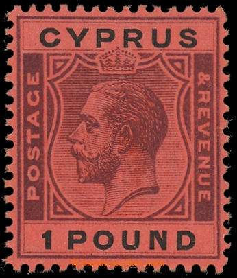 231248 - 1924-1928 SG.102, Jiří V. £1 fialová / černá, křídov