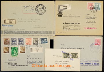 231249 - 1945 BRNO / comp. 5 pcs of entires with provisory postmarks,