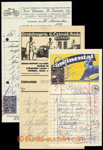 23129 - 1933 - 34 ČSR   sestava 3 ks malých účtů - Continental 