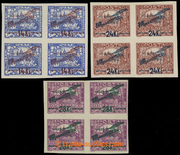 231361 -  Pof.L1-3, I. provisional air mail stmp., complete set of im