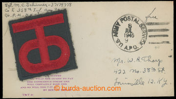 231373 - 1945 APO 90, letter to USA through/over US. field post with 