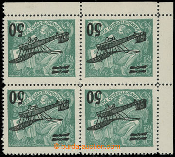 231381 -  Pof.L4Pp, II. provisional air mail stmp. 50/100h green, UR 