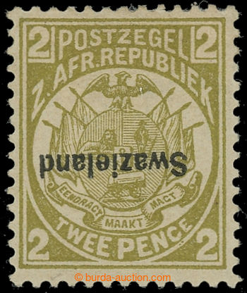 231437 - 1889 SG.5a, Coat of arms 2P brown-gree, INVERTED overprint S