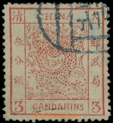 231441 - 1882 Mi.2II, Velký drak 3 Candarins červená ( braunlichro