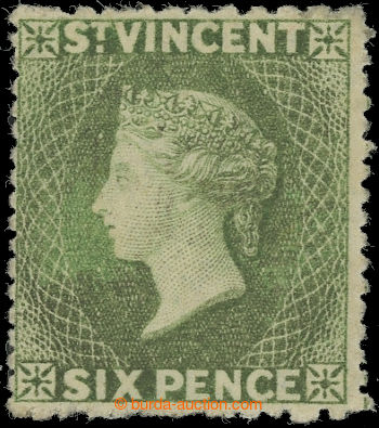 231460 - 1875 SG.23, Victoria 6P (Perkins & Bacon) light green, perf 
