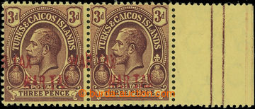 231462 - 1917 SG.141ba, marginal Pr George V. 3P with DOUBLE red over
