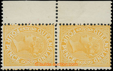 231504 - 1890 SG.194+194a, vertical pair Victoria 4P orange, lower pr