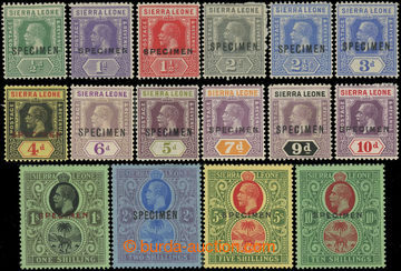 231529 - 1921 SG.131s-146s, Jiří V. ½P - 10Sh SPECIMEN, kompletní