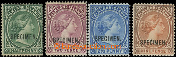 231532 - 1891 SG.15s, 26s, 27s, 35s, Victoria ½P-9P SPECIMEN; very f