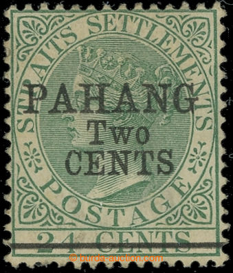 231539 - 1891 SG.9, Viktorie 24C zelená, vyd. Straits Settlements s 
