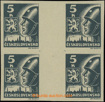 231547 -  Pof.355, 5 Koruna dark grey, 2 joined 2-stamps. horiz. gutt