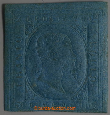 231554 - 1853 Sass.5, Mi.5, Viktor Emanuel II. 20C modrá; velmi pěk