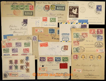 231559 - 1918-1988 SELECTION / 21 entires: 6x airmail letter, 7x Reg 