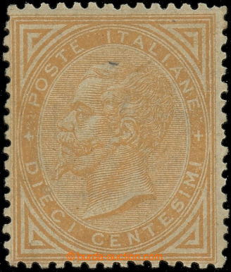 231570 - 1863 Sass.T17a, Victor Emmanuel II. 10C giallo chiaro, Torin