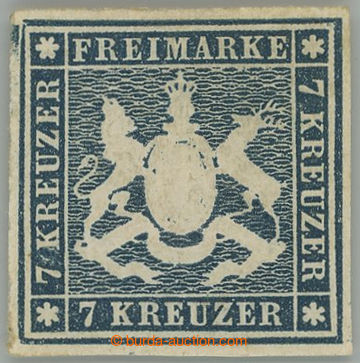 231574 - 1868 Mi.35b, Znak 7Kr modrá; celkově pěkný kus s část
