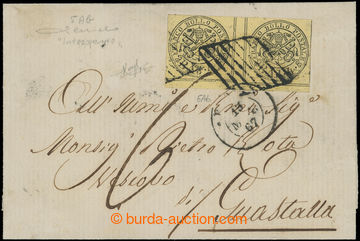 231575 - 1867 folded letter from Rome to Guastalla, franked with hori