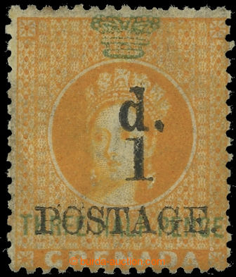 231579 - 1886 SG.37c, overprint Victoria Chalon Head ½P/½P orange, 