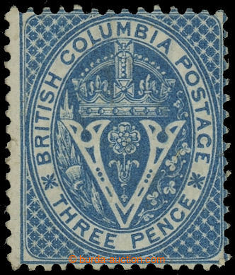 231589 - 1865-1867 SG.21w, Crown 3P blue with INVERTED wmk; very fine