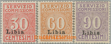 231595 - 1915 Sass.1-3, přetiskové Číslice Servizio Commissioni 3