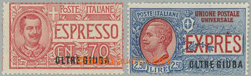 231603 - 1926 OLTRE GIUBA - Sass.1-2, Expresní 70C a 2,50L; kat. 400