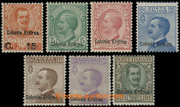 231632 - 1905-1916 Sass.30, 31-32, 38-40, overprint Victor Emmanuel I