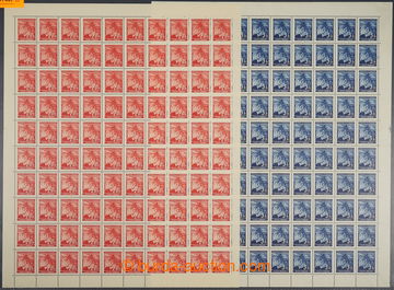 231667 - 1939 ARCHOVINA / Pof.20+22, Lipové listy, kompletní 100ks 