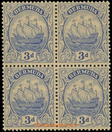 231669 - 1922-1934 SG.83w, Sailing Ship 3P ultramarine with inverted 
