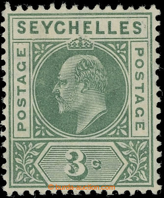 231697 - 1906 SG.61a, Eduard VII. tmavě zelená s DV - DENTED FRAME;